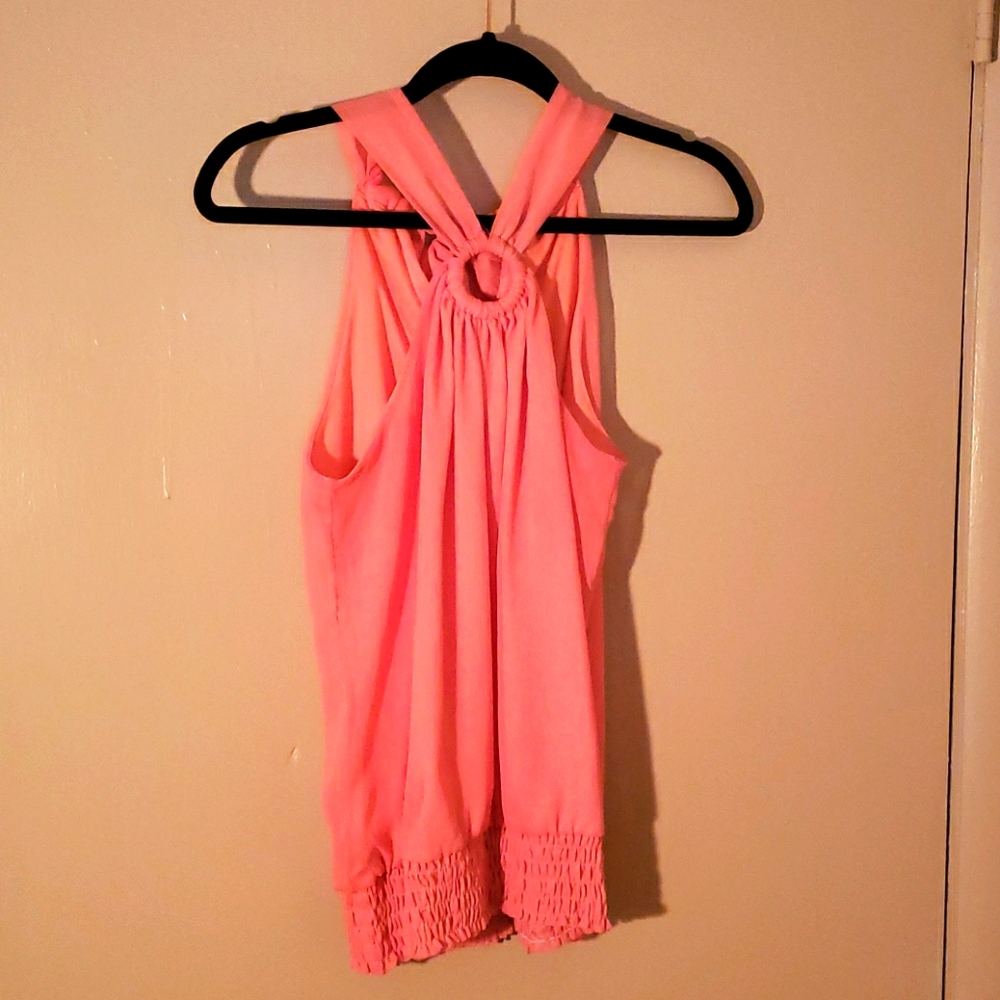 Coral halter top